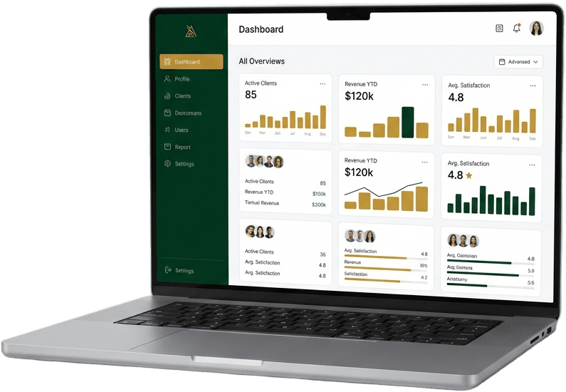HCOS coaching platform dashboard